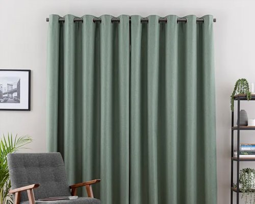 Montreal Ultra Blackout Lilypad Eyelet Curtains